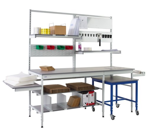 Pack Tek Dual Workbench Kit 2 840h x 1800w x 750d mm - Laminate Worktop