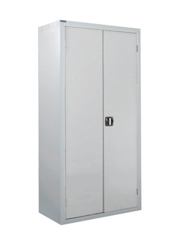 QMP Workplace Cupboard 1800h x 900w x  460d mm light grey doors