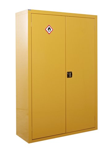 QMP Hazardous Substance Cupboard 1800h x 1200w x 460d mm yellow 