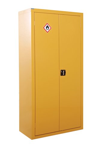 QMP Hazardous Substance Cupboard 1800h x 900w x 460d mm yellow 