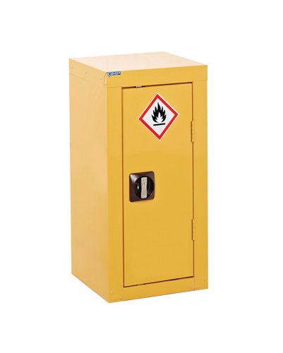 QMP Hazardous Substance Cupboard 700h x 350w x 300d mm yellow 