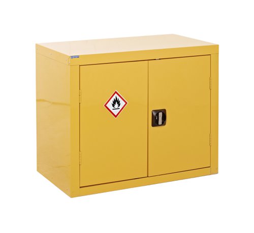 QMP Hazardous Substance Cupboard 700h x 900w x 460d mm yellow 