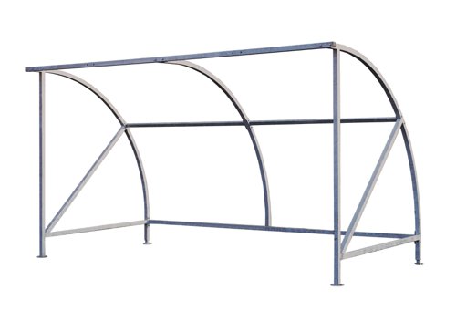 Dudley Cycle Shelter - H.2230 W.2000 D.2150mm  Light Grey C/W 3 Loops
