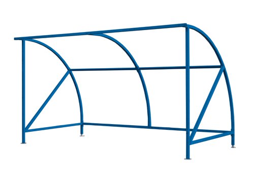 Dudley Cycle Shelter - H.2230 W.2000 D.2150mm  Blue C/W 3 Loops