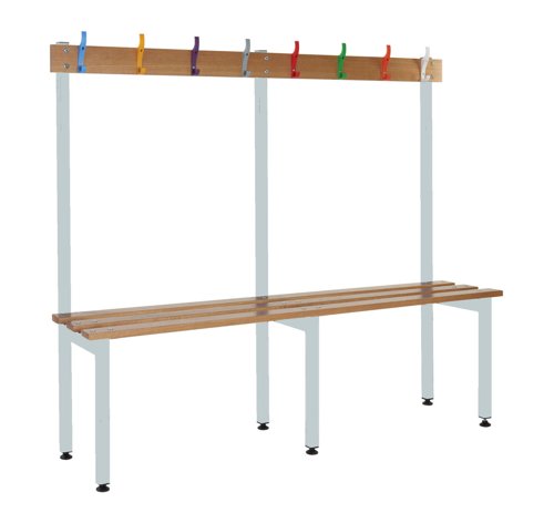 School Cloakroom Benches 1200h x 1000w x 300d mm - Light grey frame