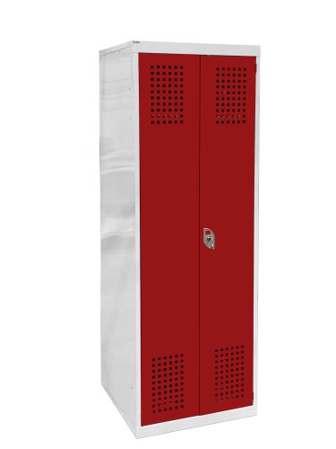 Fire Service Locker 1800h x 600w x 450d mm Perforated door Camlock 1 comp w/ 3 shelves