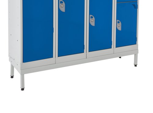 Steel Splash Locker Stand - 2 Lockers (300mm Wide, 300 Deep) Light grey