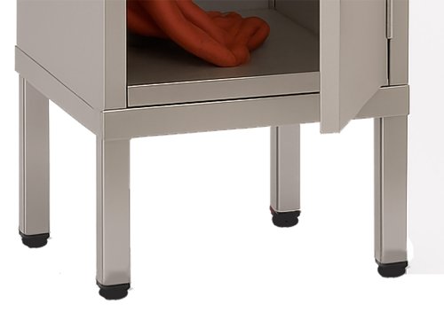 Stainless Steel Locker Stand - 3 Lockers (900w x 300d mm)