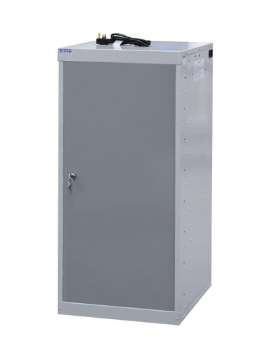 Laptop Charging Locker 1000h x 500w x 500d mm - 8 Tiers, 1 Door Light Grey Door