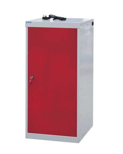 Laptop Charging Locker 1000h x 500w x 500d mm - 8 Tiers, 1 Door Red Door