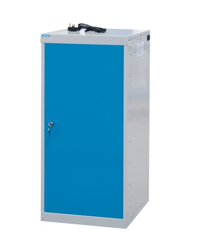 Laptop Charging Locker 1000h x 500w x 500d mm - 8 Tiers, 1 Door Light Blue Door
