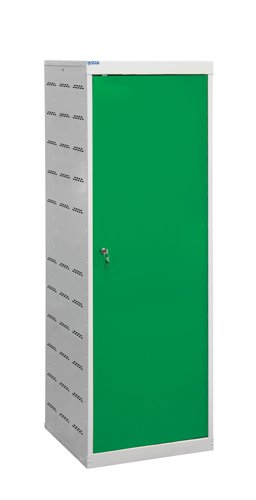 Laptop Charging Locker 1460h x 500w x 500d mm - 12 Tiers, 1 Door Green Door