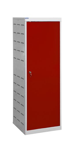 Laptop Charging Locker 1460h x 500w x 500d mm - 12 Tiers, 1 Door Red Door