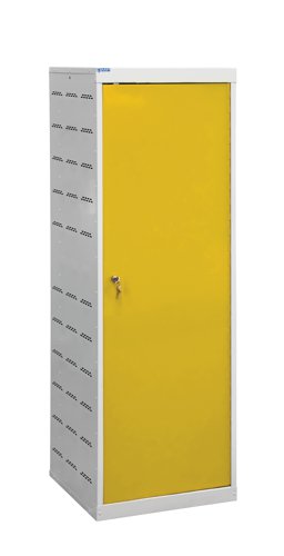 Laptop Charging Locker 1460h x 500w x 500d mm - 12 Tiers, 1 Door Yellow Door