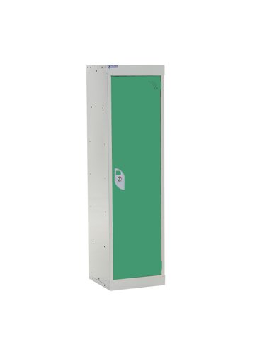 QMP School Locker 1235h x 300w x 300d mm Green 1 door Camlock