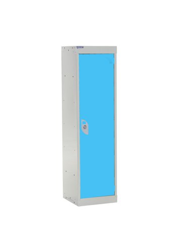 QMP School Locker 1235h x 300w x 450d mm Light Blue 1 door Camlock