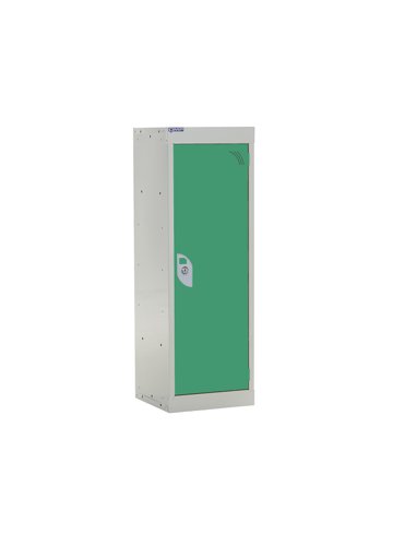 QMP School Locker 955h x 300w x 300d mm Green 1 door Camlock