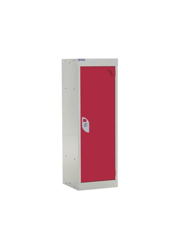 QMP School Locker 955h x 300w x 300d mm Red 1 door Camlock