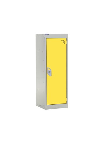 QMP School Locker 955h x 300w x 300d mm Yellow 1 door Camlock