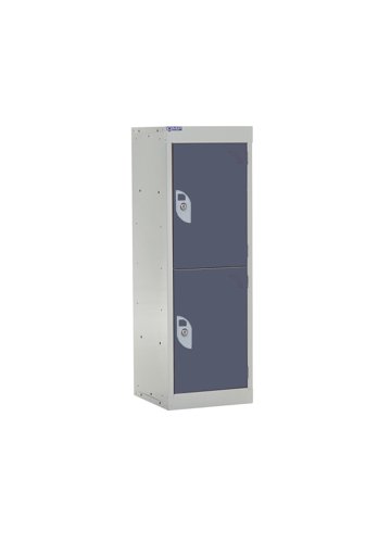 QMP School Locker 955h x 300w x 300d mm Dark Grey 2 door Camlock
