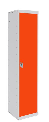 Dual USB Tablet and Laptop Charging Locker 1800h x 380w x 380d mm 10 comp/1 door Chilli Pepper Orange