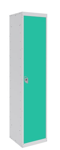 Dual USB Tablet and Laptop Charging Locker 1800h x 380w x 380d mm 15 comp/1 door Lagoon Blue