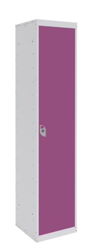 Dual USB Tablet and Laptop Charging Locker 1800h x 380w x 380d mm 8 comp/1 door Summer Lilac