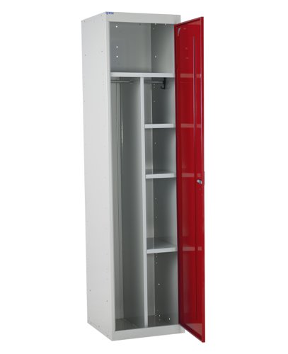 QMP Staff Locker 1800h x 450w x 450d mm Red door Camlock