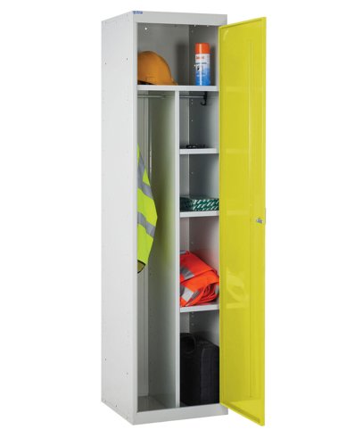 QMP Staff Locker 1800h x 450w x 450d mm Yellow door Camlock
