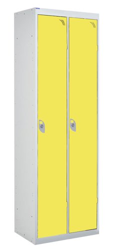 QMP Twin Locker 1800h x 600w x 450d mm Yellow doors Camlock