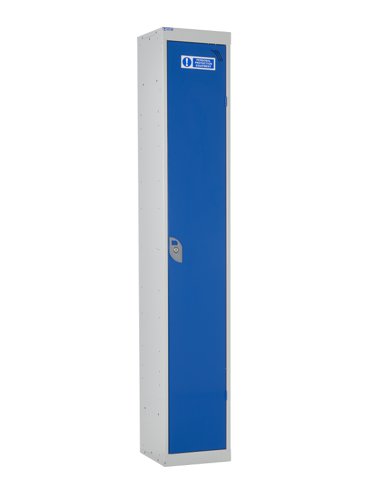 QMP PPE Locker 1800h x 300w x 300d mm Blue 1 door Camlock