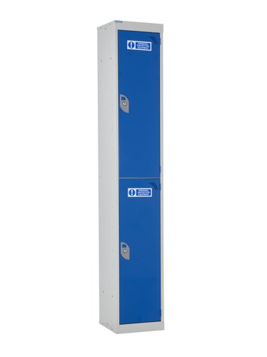 QMP PPE Locker 1800h x 300w x 300d mm Blue 2 door Camlock