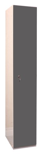 Laminate Plant-On Door Lockers 1800h x 300w x 300d mm 1 door camlock Graphite Grey