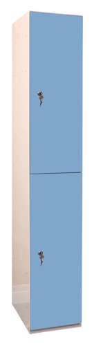 Laminate Plant-On Door Lockers 1800h x 300w x 450d mm 2 door camlock Campanula