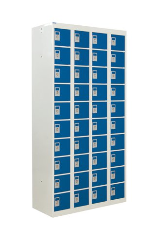 QMP Personal Effects Locker 1800h x 900w x 380d mm Blue doors 40 comp Camlock