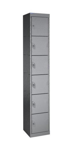 Stainless Steel Locker 1800h x 300w x 300d 6 door camlock 