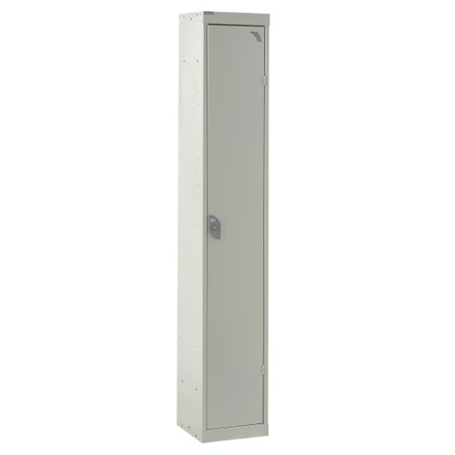 Steel Splash Locker 1800x300x300mm - 1 Compartment Light Grey Door Camlock