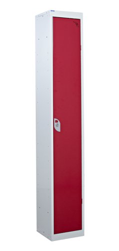 Steel Splash Locker 1800x300x300mm - 1 Compartment Red Door Camlock