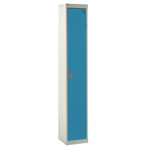 Steel Splash Locker 1800x300x300mm - 1 Compartment Light Blue Door Camlock