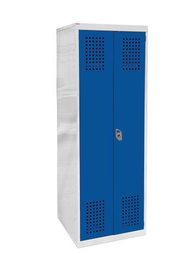 Police Service Locker 1800h x 600w x 450d mm Perforated door Camlock 1 comp w/ 3 shelves
