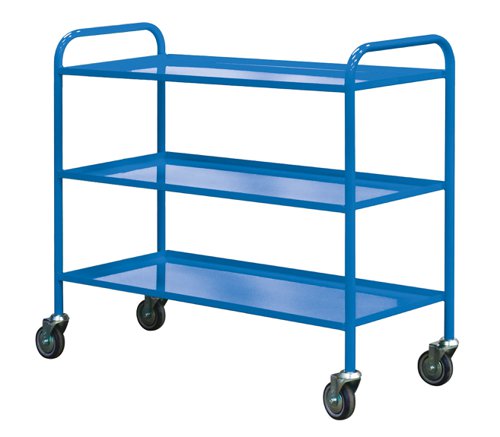 Economy Shelf Trucks 960h x 495w x 1100l mm 3 tier Blue