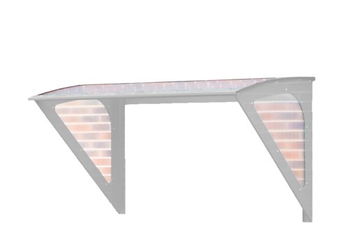 Small Wall Mounted Smoking Shelter 1000h x 2000w x 1100d mm 3 people Light grey