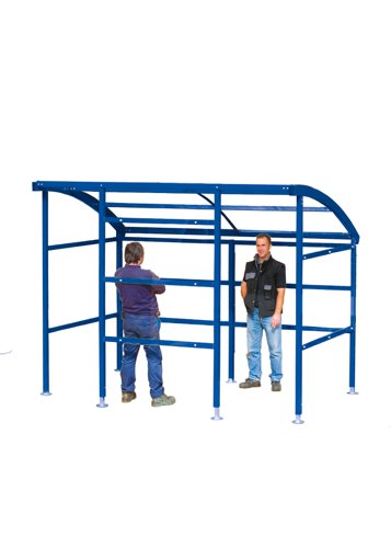 Premier Shelter 2320h x 3000w x 2100d mm Clear Perspex Sides Blue