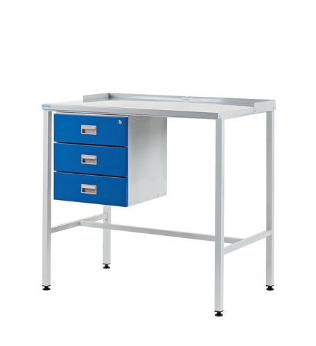 Team Leader Workstation - Triple Drawer - Flat Top - H.920 W.1000 D.460mm