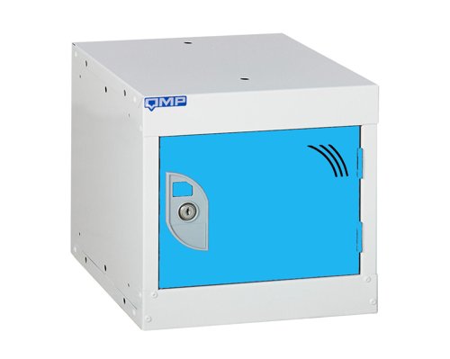 QMP Cube Locker 300h x 300w x 300d mm Light Blue door Camlock 