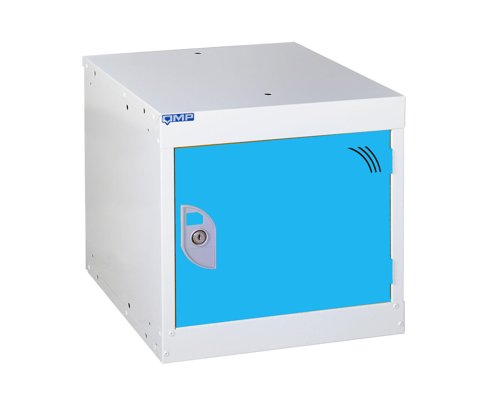 QMP Cube Locker 380h x 380w x 380d mm Light Blue door Camlock 