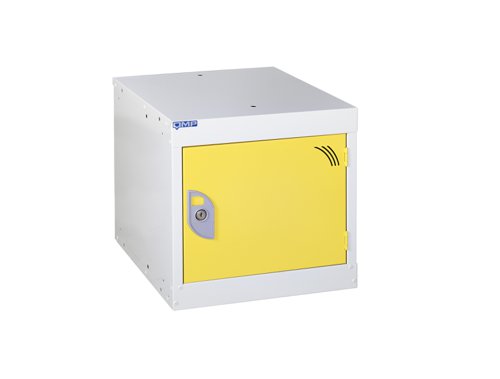 QMP Cube Locker 380h x 380w x 380d mm Yellow door Camlock 