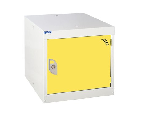 QMP Cube Locker 450h x 450w x 450d mm Yellow door Camlock 