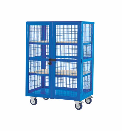 Boxwell Trolleys with doors  1355h x 900w x 600d mm plywood Blue
