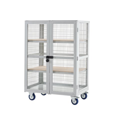 Boxwell Trolleys with doors  1355h x 900w x 600d mm plywood  Light Grey